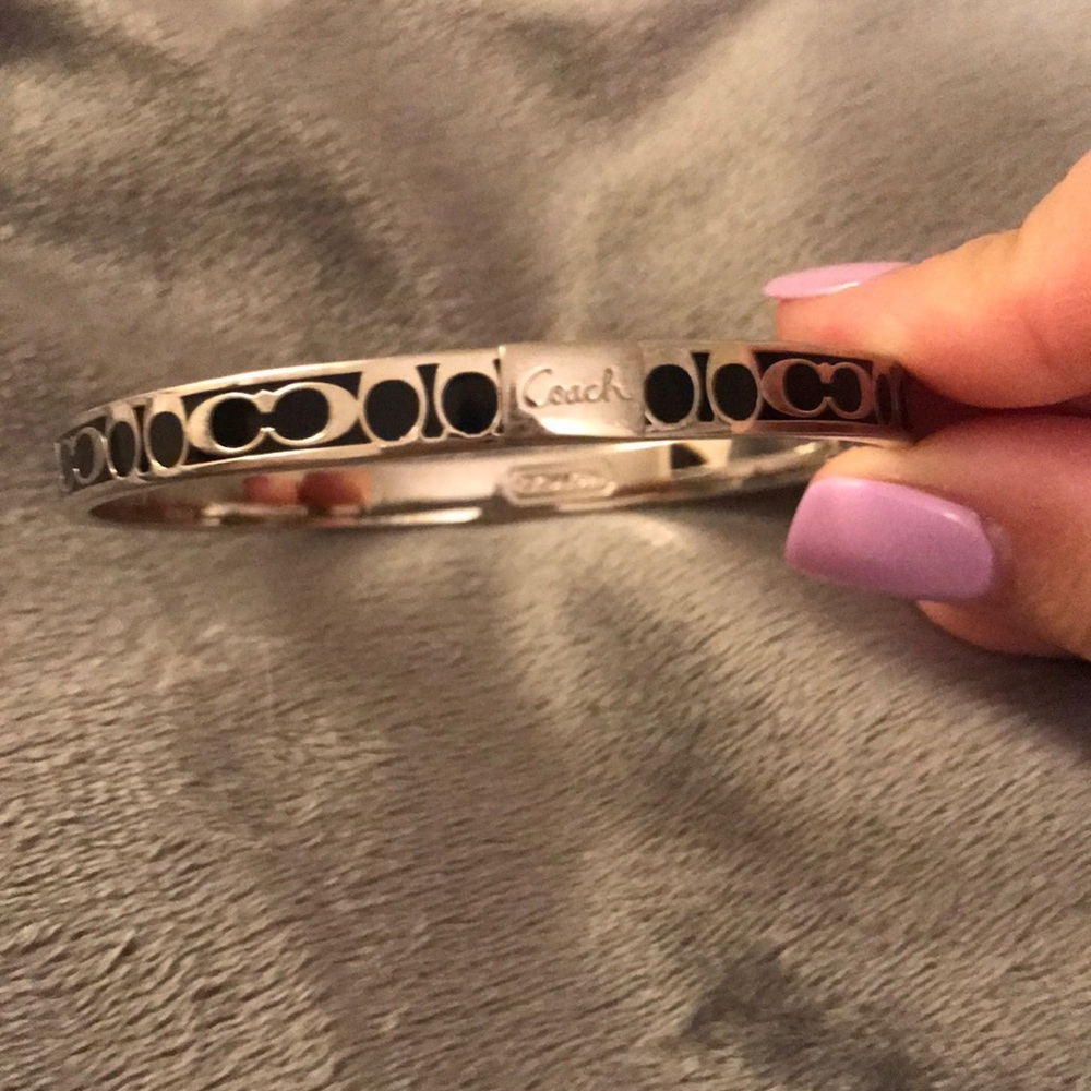 Black and silver Coach bangle